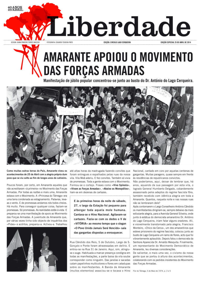 Jornal – Liberdade / 40 Anos Do 25 De Abril De 1974