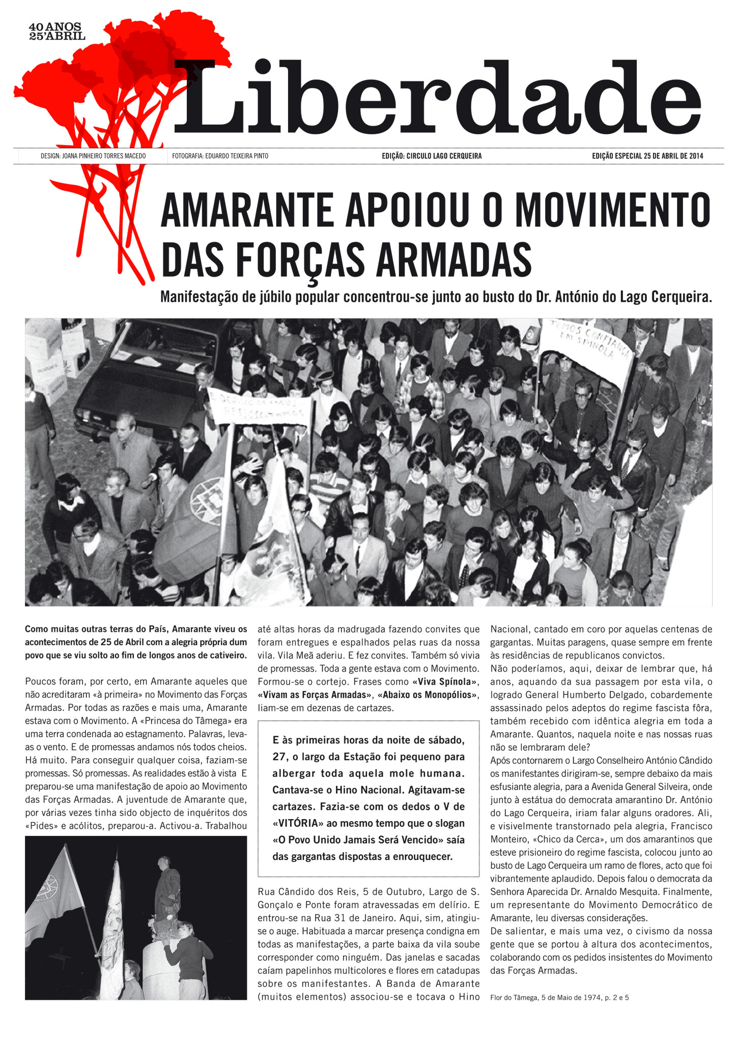 Jornal – Liberdade / 40 Anos Do 25 De Abril De 1974